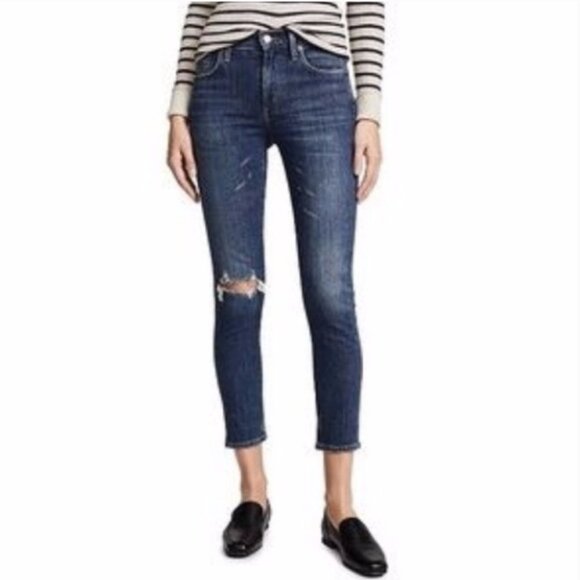 Agolde Sophie Crop Skinny Distressed Jeans size 28 - Picture 16 of 16